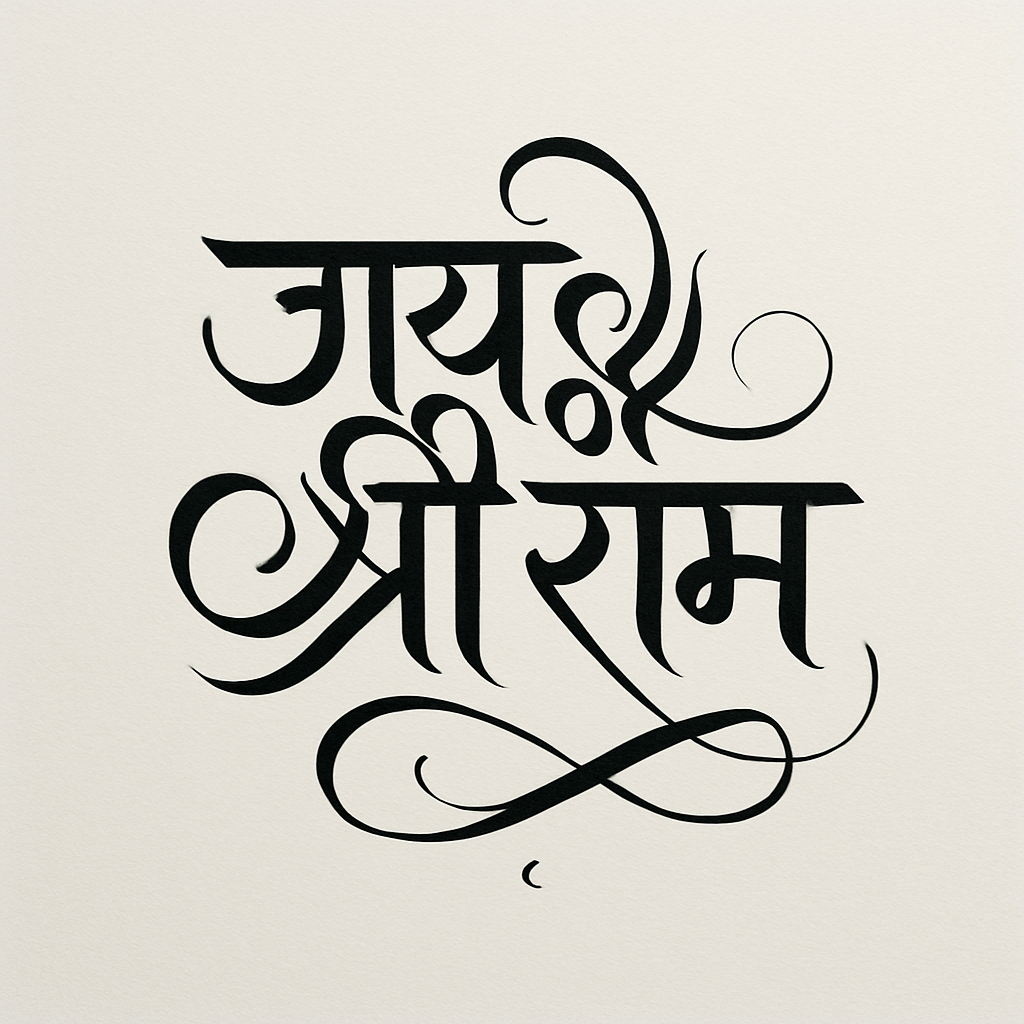 AI image generator rendering of जय श्री राम