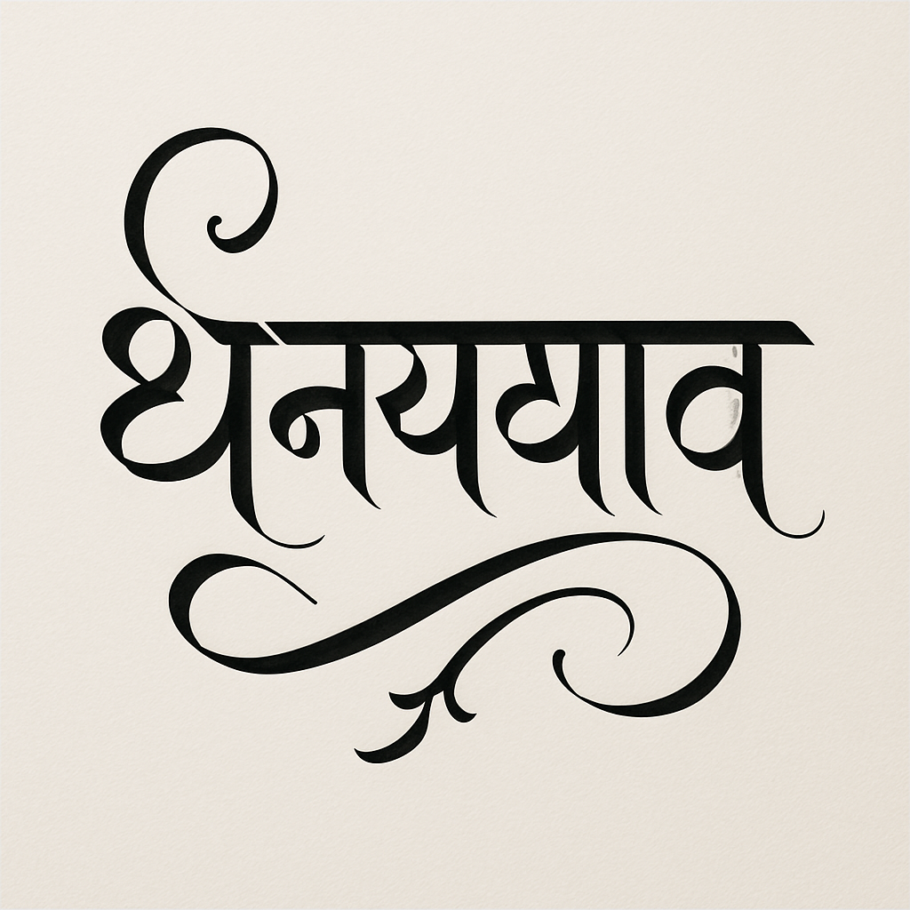 AI image generator rendering of धन्यवाद