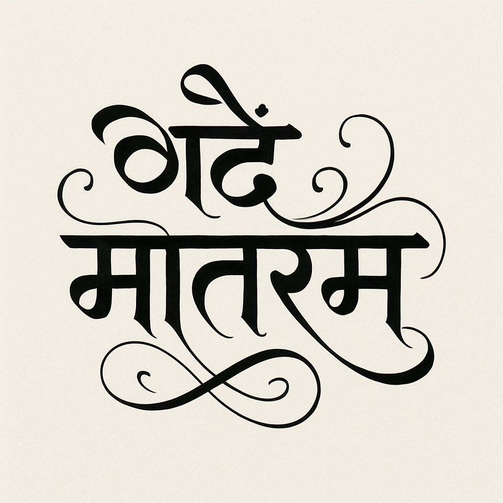 AI image generator rendering of वंदे मातरम्